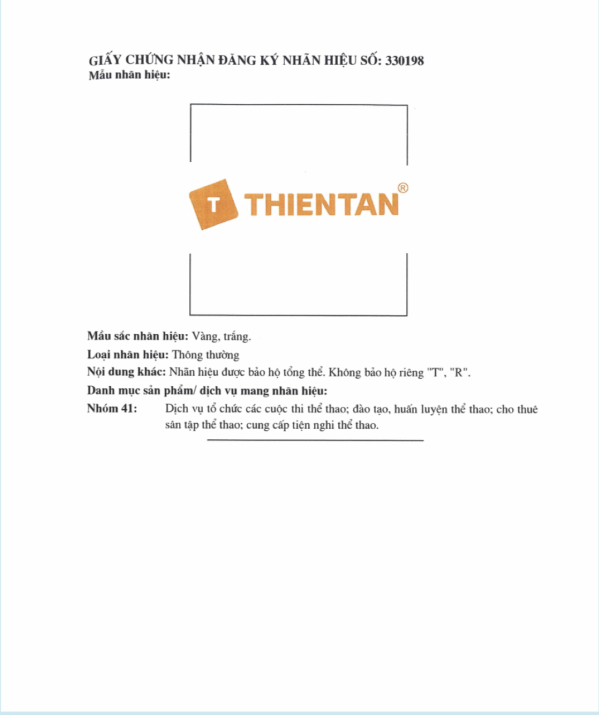 Giấy chứng nhận - Mặt sau